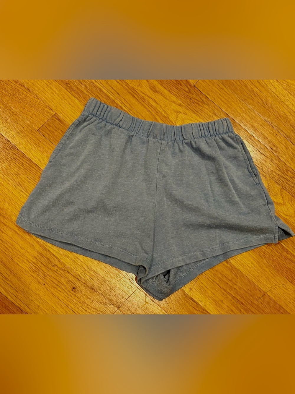 Garage Women's Slate Blue Elastic Waist Athletic Shorts Size Medium - Picture 1 of 3